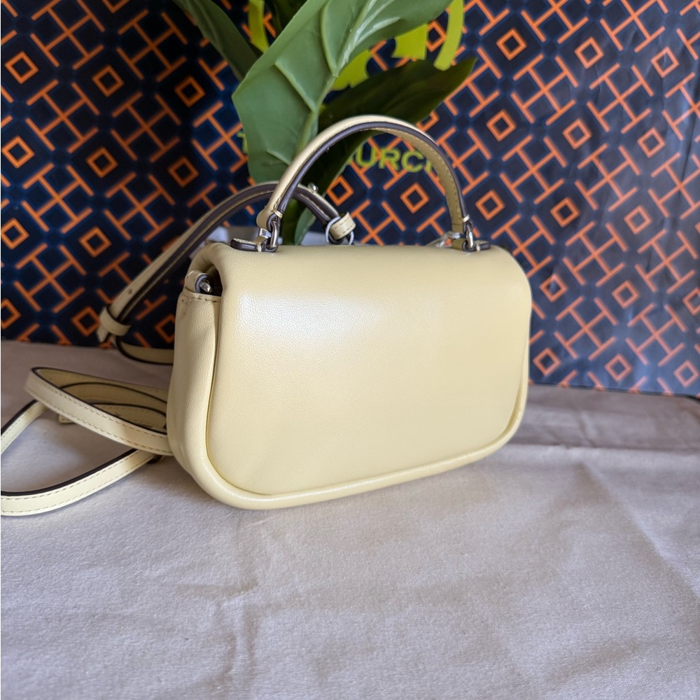 NWT ,Tory Burch Britten puffy mini top handle in yellow Yellow Crossbody - Picture 10 of 15